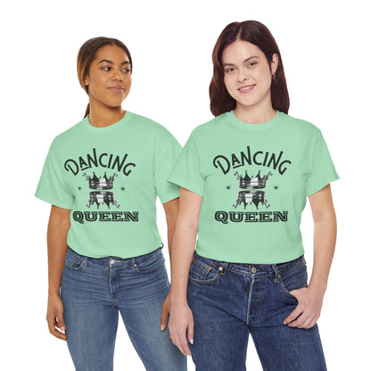 “Dancing Queen" Unisex Heavy Cotton T-Shirt with Crown Graphic – Dance-Inspired Graphic Tee for Adults & Kids