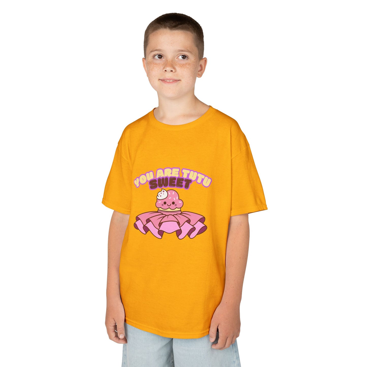 "You Are Tutu Sweet" Youth Short Sleeve Tee – Kawaii Cupcake in Tutu Graphic Dance Shirt for Kids and Ballet Lovers