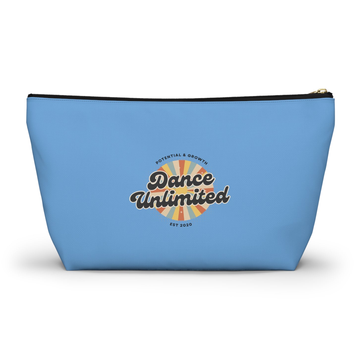 "Dance Unlimited - Potential & Growth" Makeup Bag – Retro Dance Graphic – Inspirational Dance-Themed Zipper Pouch for Cosmetics, Accessories & Gifts