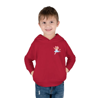 “Every Meow & Then I Dance” Adorable Dancing Cat Graphic | Cute Cat Dance Hoodie for Toddlers & Little Ballet Lovers - Toddler Pullover Hoodie