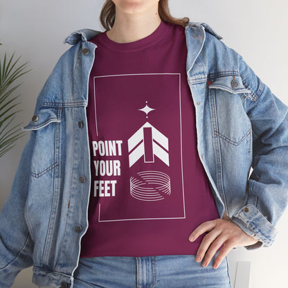 "Point Your Feet" Streetwear Dance Tee – Unisex Heavy Cotton Ballet-Inspired T-Shirt for Dancers