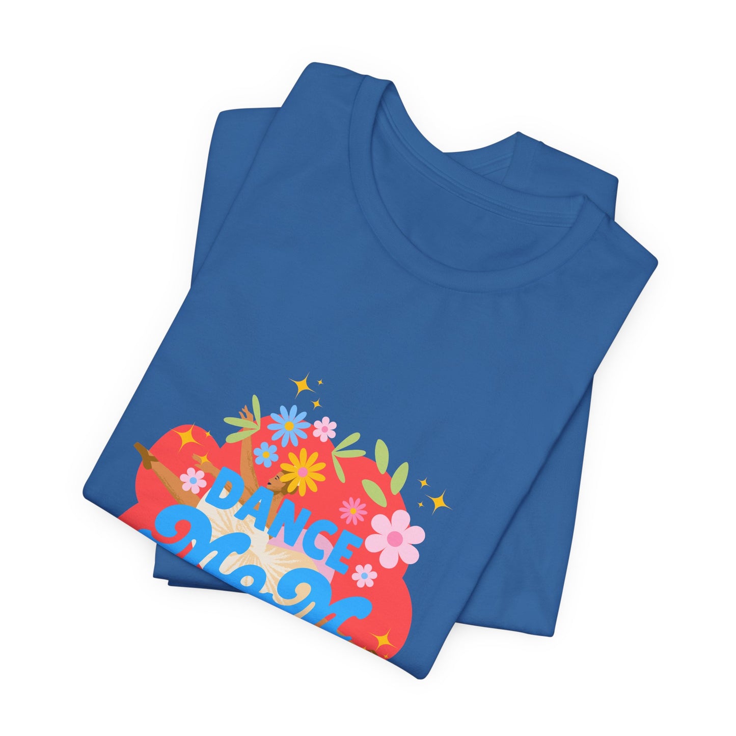 "Dance Mom” T-Shirt – Unisex Garment-Dyed Tee with Floral Dancer Graphic Front & Superhero Role List Back 🌸💪