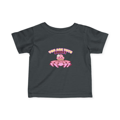 "You Are Tutu Sweet" Kawaii Cupcake Infant Fine Jersey Tee – Cute Baby Dance T-Shirt with Adorable Tutu Dessert Graphic