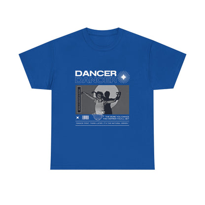 "Dancer" Spotlight Contemporary Dance Graphic Unisex Heavy Cotton Tee – Streetwear-Inspired Dance T-Shirt for Performers & Dance Lovers