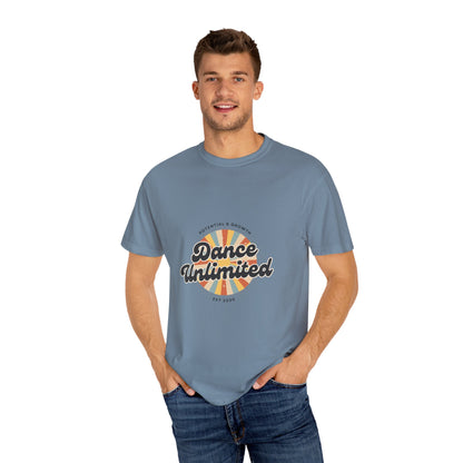 "Dance Unlimited, Potential & Growth" Unisex Garment-Dyed T-Shirt – Retro-Inspired Dance Motivation Graphic Tee – Inspirational Shirt for Dancers"