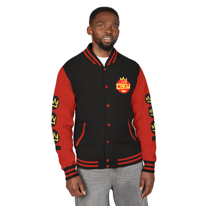 Full Out Premium Collection Letterman Jacket – Unisex Heavyweight Varsity Jacket with "Full Out" Back Graphic and "Crew" Front Design