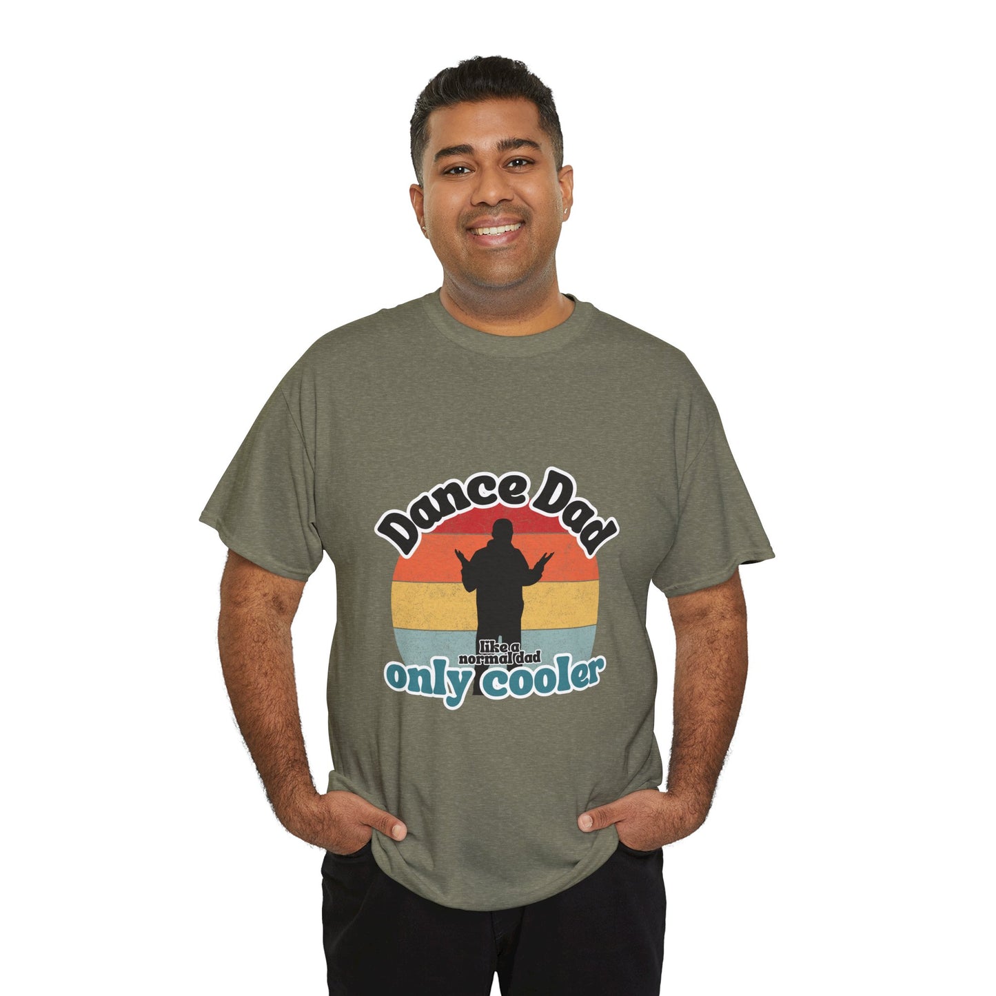"Dance Dad" Unisex Heavy Cotton Tee – Funny Retro Dance Shirt for Cool Dads