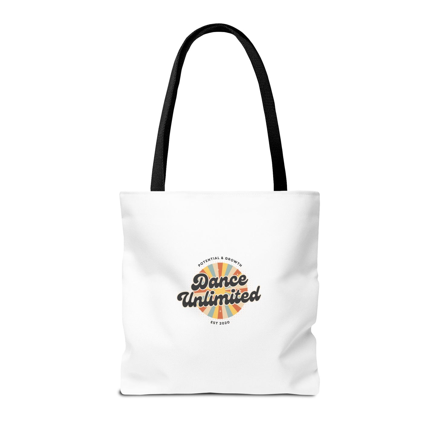 "Dance Unlimited, Potential & Growth" Canvas Tote Bag – Retro Graphic Dance Bag | Stylish Reusable Dance Tote for Dancers & Dance Moms