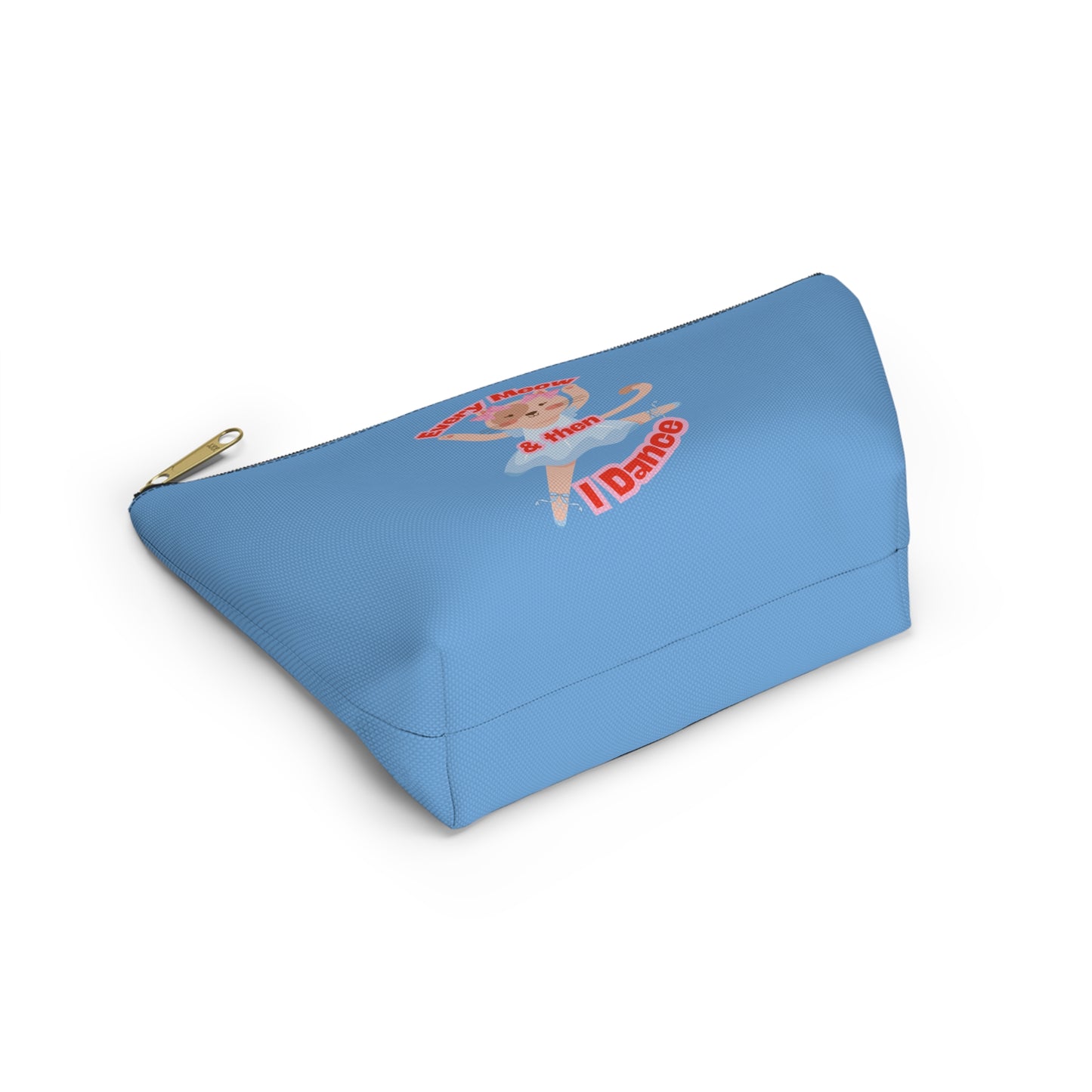 “Every Meow & Then I Dance” Adorable Dancing Cat Graphic | Cute Cat Dance Cosmetic Bag for Ballet Lovers & Travel Essentials - Makeup Bag