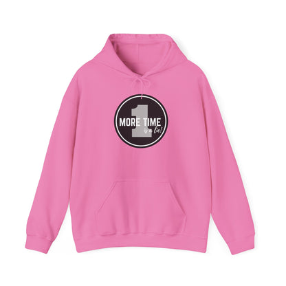 "One More Time is a Lie" Dance-Themed Unisex Hooded Sweatshirt – Bold Emblem Graphic Hoodie for Dancers