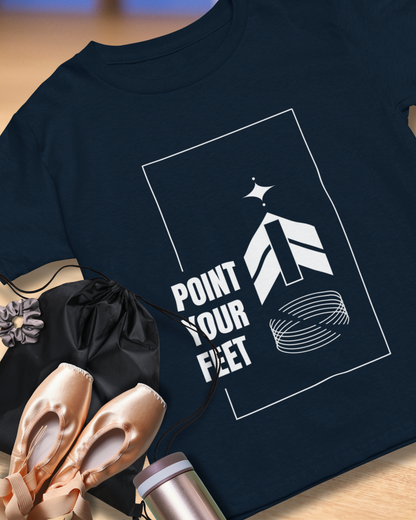 "Point Your Feet" Streetwear Dance Tee – Unisex Heavy Cotton Ballet-Inspired T-Shirt for Dancers