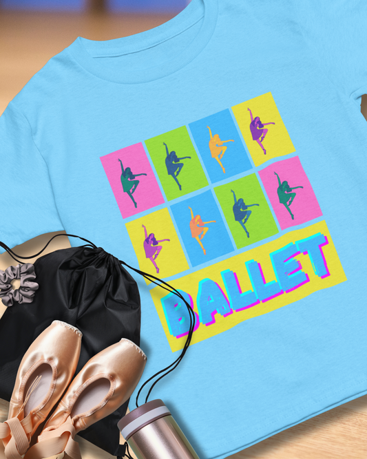 "Ballet" Pop Art Inspired Dance Graphic Unisex Heavy Cotton Tee – Artistic Ballet Dancer T-Shirt for Dance Lovers