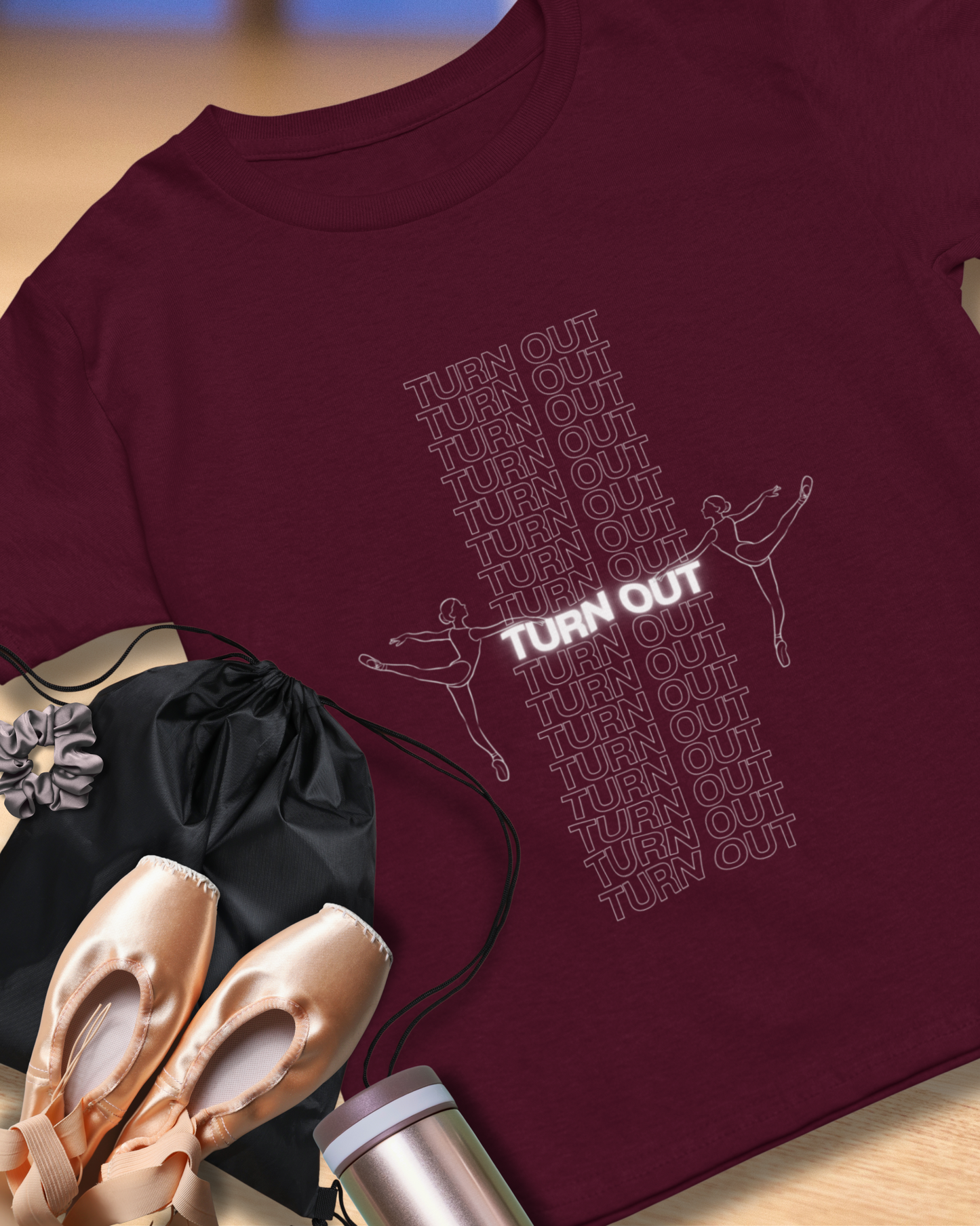 "Turn Out" Ballerina Graphic Unisex Heavy Cotton Tee – Ballet Dance T-Shirt for Dancers & Dance Enthusiasts
