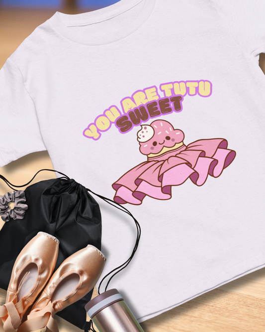 “You Are Tutu Sweet” T-Shirt – Kawaii Cupcake Dance Pun Unisex Garment-Dyed Tee 🧁💖