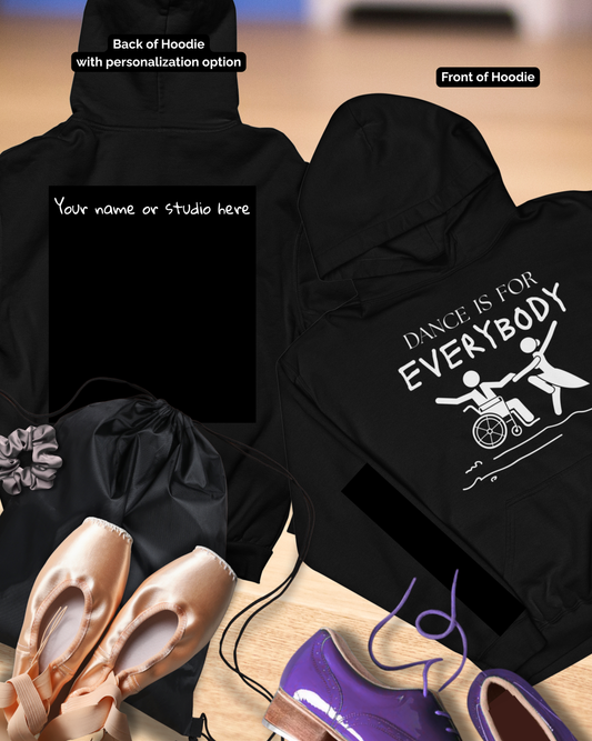 “Dance Is for Everybody” Unisex Youth Hoodie – Inclusive Dance Hoodie for Kids & Teens, Personalized with Name or Studio