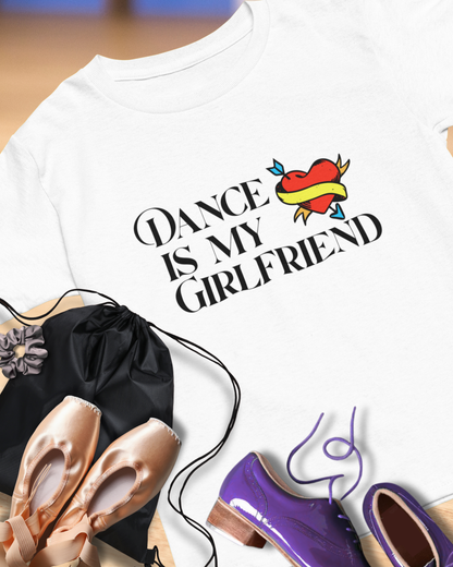 I Love Dance Unisex Heavy Cotton Tee – Hand-Drawn Heart & Note Graphic Dance Lover T-Shirt