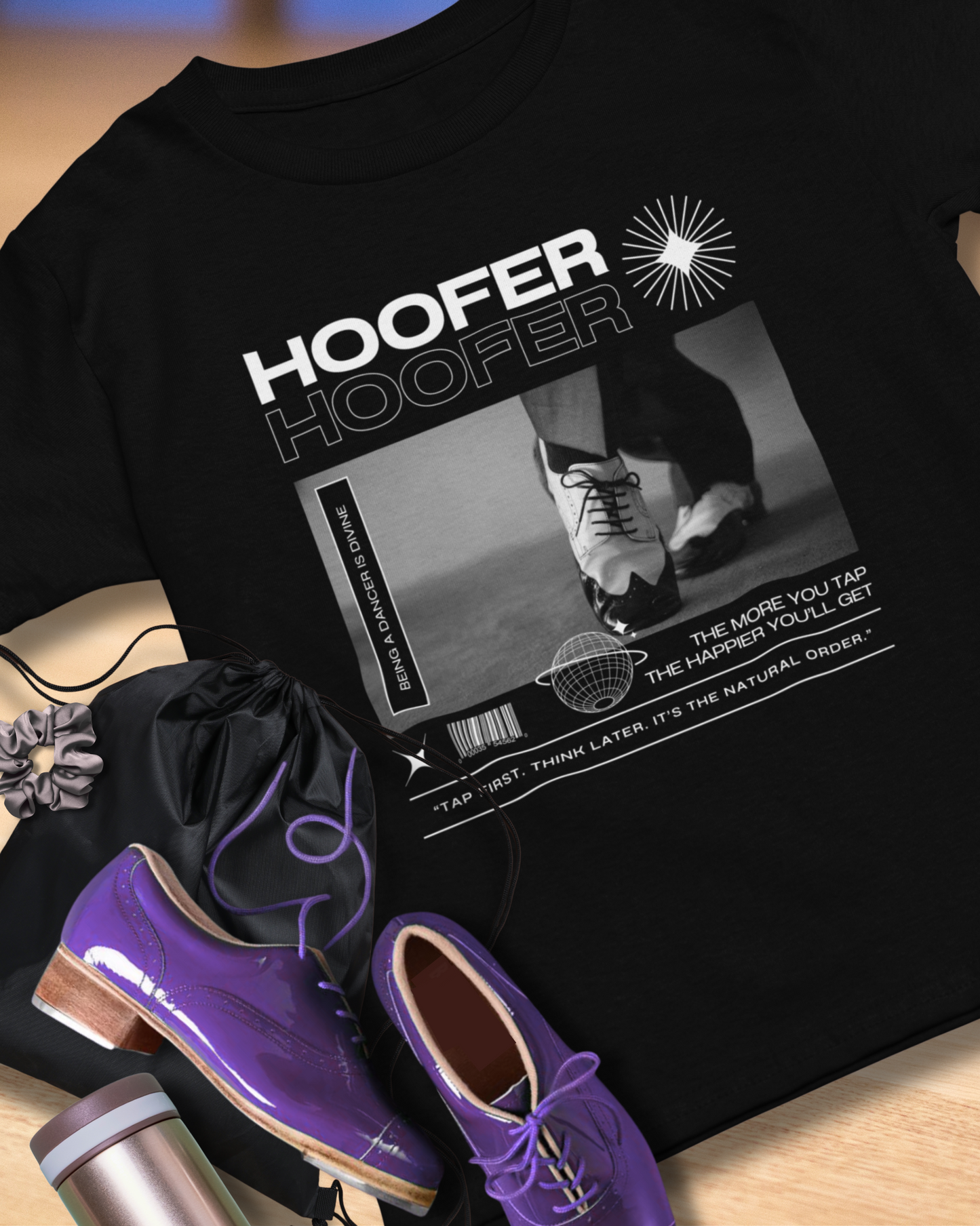“Hoofer" Tap Dance Unisex Heavy Cotton Tee – Streetwear-Inspired Tap Shoes Graphic T-Shirt for Dancers