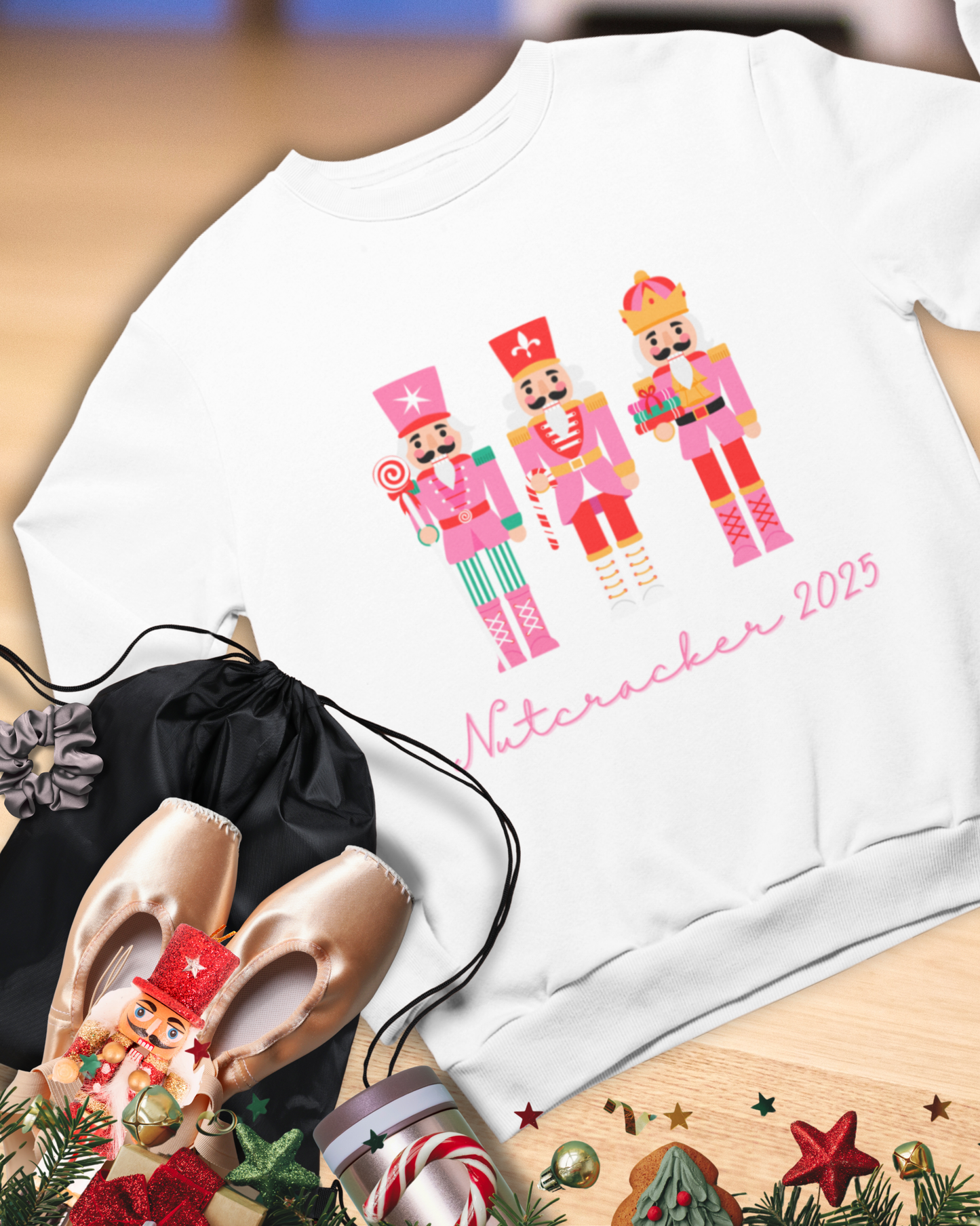 “Nutcracker 2025” Sweatshirt – YOUTH Crewneck | Ballet Holiday Dance Sweatshirt for Dancers
