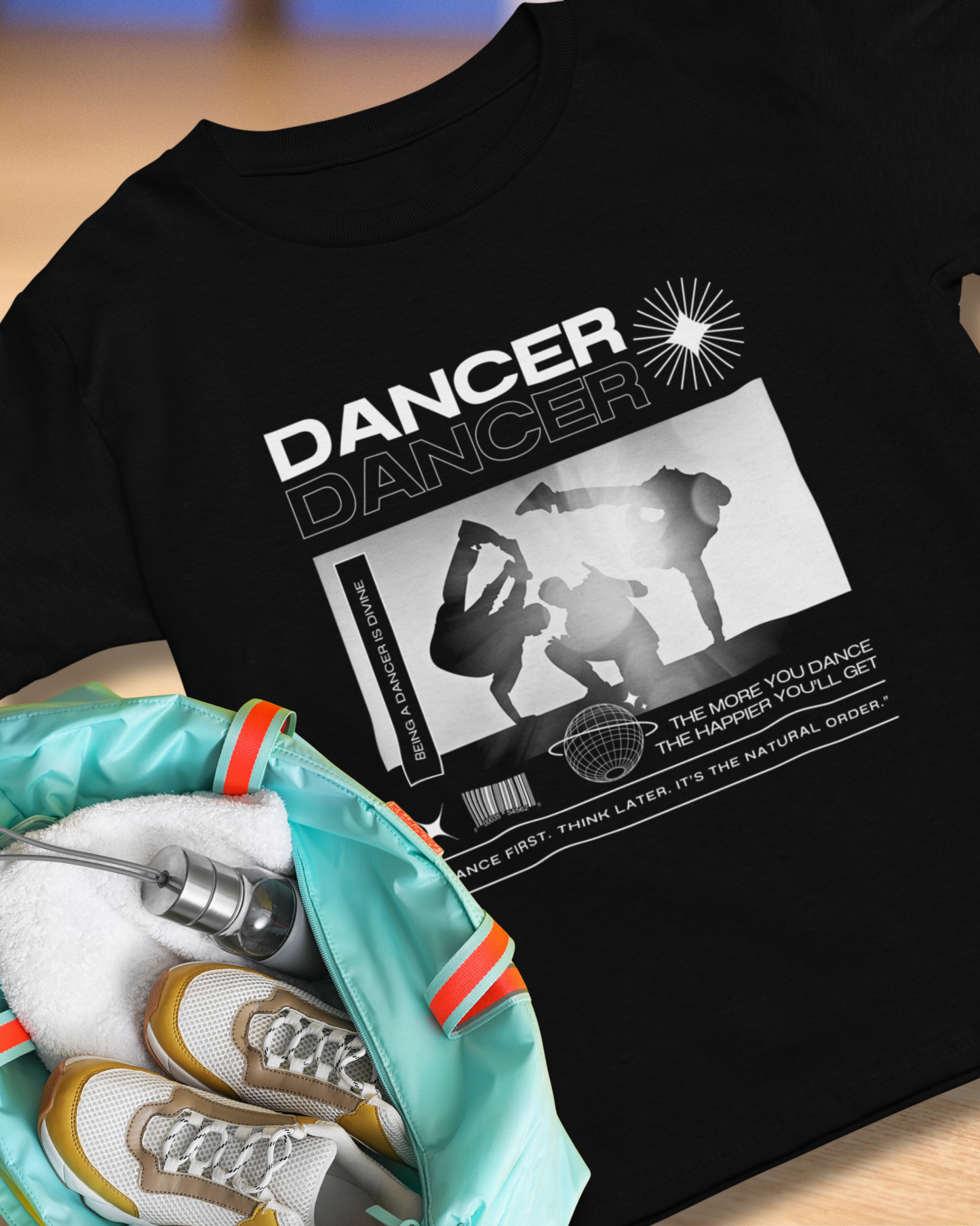 “Dancer” Graphic with Breakdancer Streetwear-Inspired Design | Hip-Hop Dance T-Shirt for Men & Women | Unisex Heavy Cotton Tee