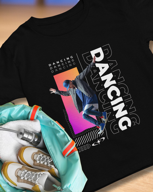 “Dancing” Streetwear-Inspired Male Dancer Unisex Heavy Cotton Tee – Urban Dance Graphic T-Shirt for Performers and Dance Lovers