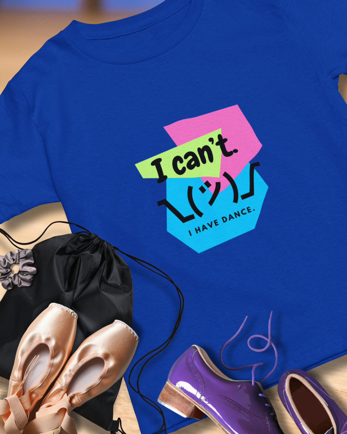 “I Can’t. I Have Dance.” T-Shirt – 80s-Inspired Funny Dance Saying Unisex Garment-Dyed Tee with Retro Emoji Graphic