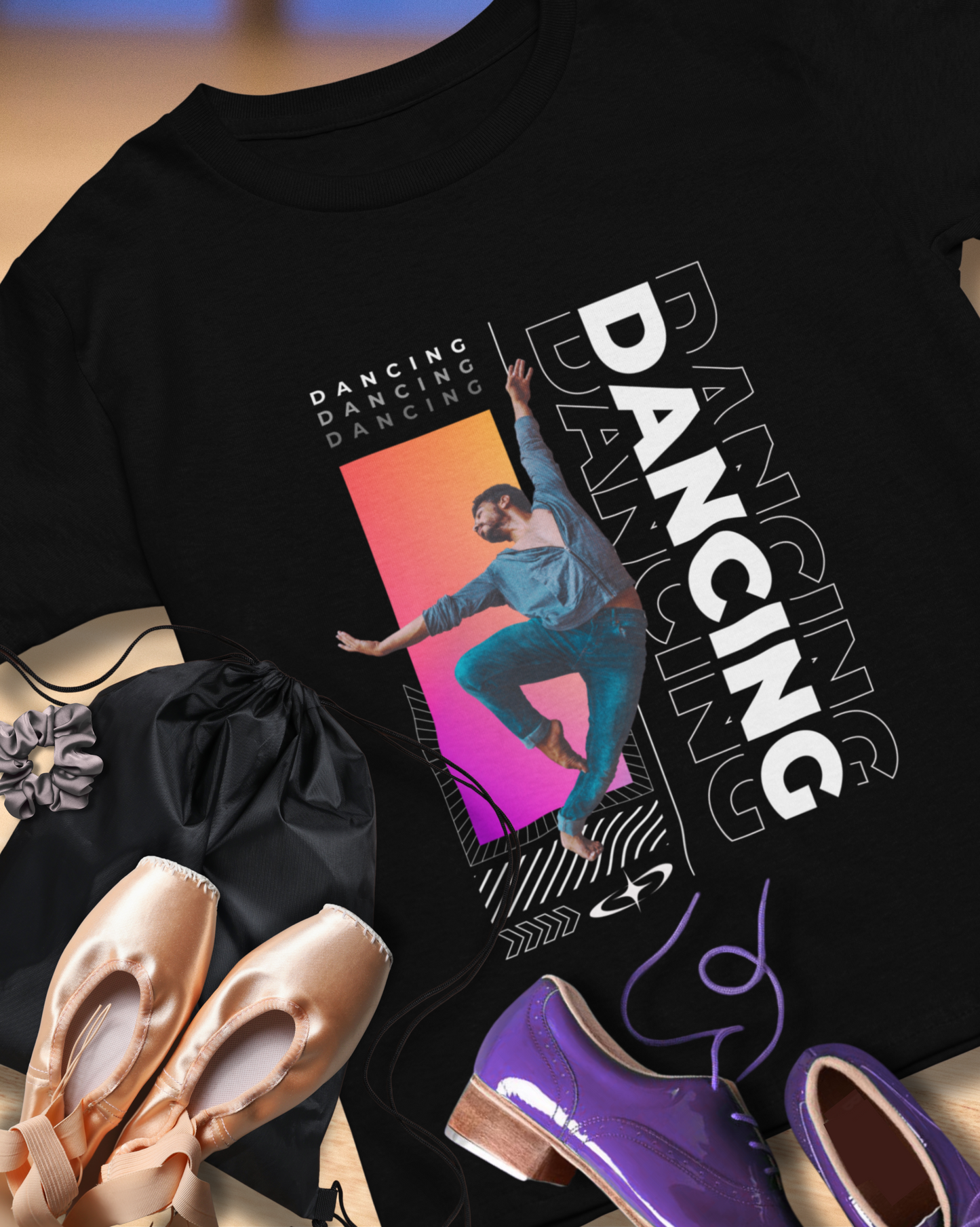 “Dancing” Streetwear-Inspired Male Dancer Unisex Heavy Cotton Tee – Urban Dance Graphic T-Shirt for Performers and Dance Lovers