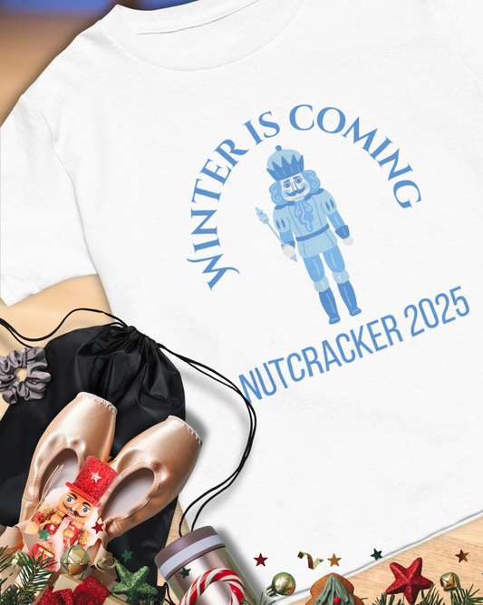 “Winter Is Coming Nutcracker 2025” YOUTH T-shirt | Holiday Dance Tee for Ballet Dancers